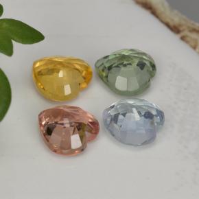 1,26 ct natürliche mehrfarbiger Saphir-Edelsteine, Herzform, VVS-VS
