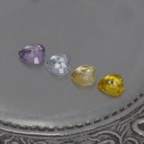  ct natürliche mehrfarbiger Saphir-Edelsteine, Herzform, VVS-VS
