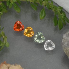 1,16 ct natürliche mehrfarbiger Saphir-Edelsteine, Herzform, VVS-VS