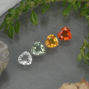 1,16 ct natürliche mehrfarbiger Saphir-Edelsteine, Herzform, VVS-VS
