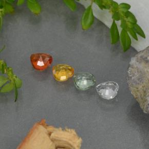 1,16 ct natürliche mehrfarbiger Saphir-Edelsteine, Herzform, VVS-VS