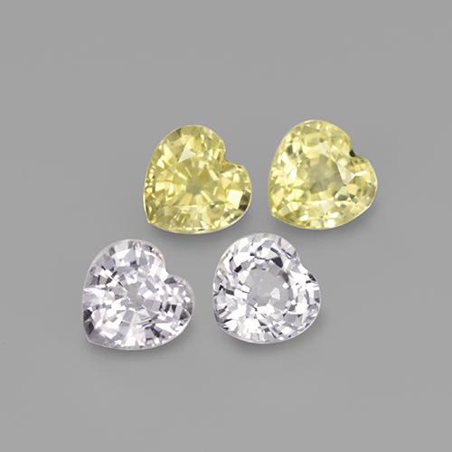 1,38 ct natürliche mehrfarbiger Saphir-Edelsteine, Herzform, VVS-VS