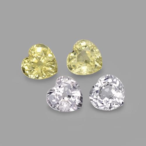 1,38 ct natürliche mehrfarbiger Saphir-Edelsteine, Herzform, VVS-VS