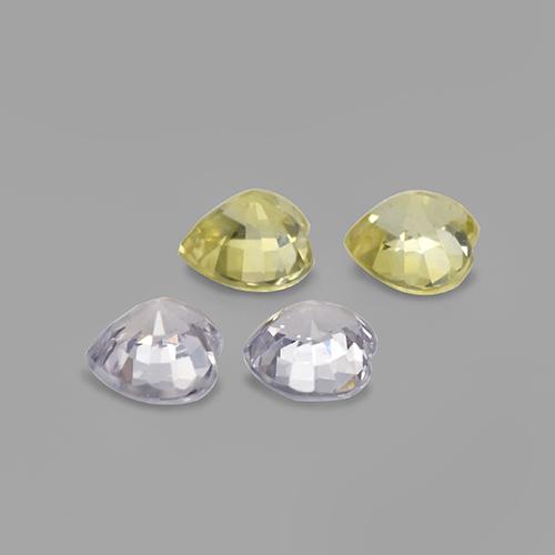 1,38 ct natürliche mehrfarbiger Saphir-Edelsteine, Herzform, VVS-VS