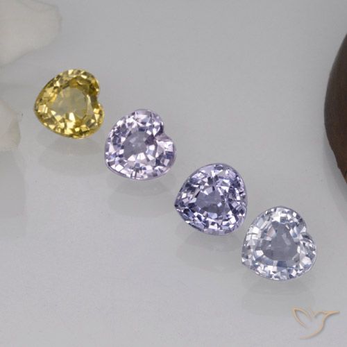 1,51 ct natürliche mehrfarbiger Saphir-Edelsteine, Herzform, VVS-VS