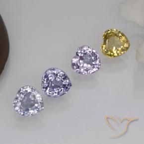 1,51 ct natürliche mehrfarbiger Saphir-Edelsteine, Herzform, VVS-VS