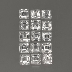  ct natürliche weißer Saphir-Edelsteine, Quadrat, VS