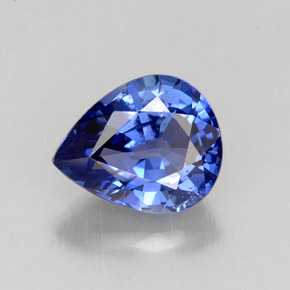 1,45 ctw natürlicher blauer Saphir, Birnenform, VS