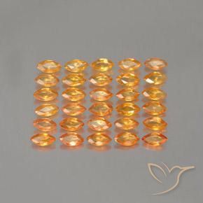 2.72ctw Natürlicher hellorange Saphir, Marquise, VS