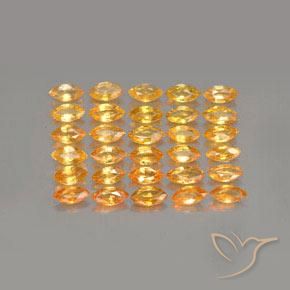 3.35 ct natürliche hellorange Saphir-Edelsteine, Marquise, VS