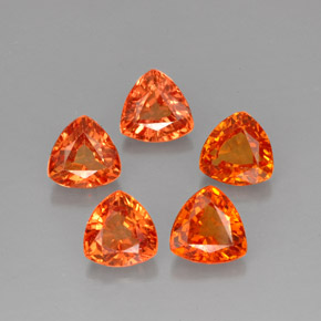  ct natürliche orangefarbener Saphir-Edelsteine, Trillion, VVS-VS