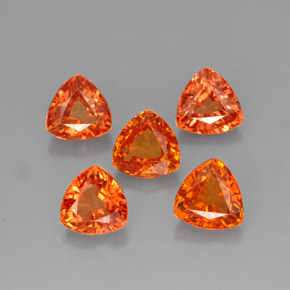  ct natürliche orangefarbener Saphir-Edelsteine, Trillion, VVS-VS