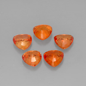  ct natürliche orangefarbener Saphir-Edelsteine, Trillion, VVS-VS