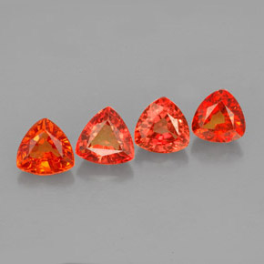  ct natürliche orangefarbener Saphir-Edelsteine, Trillion, VVS-VS