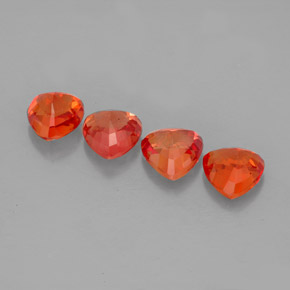  ct natürliche orangefarbener Saphir-Edelsteine, Trillion, VVS-VS