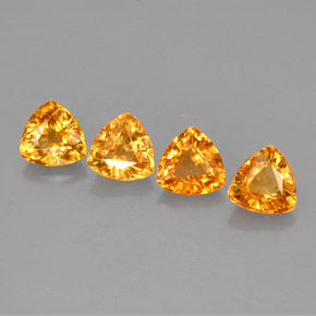 ct natürliche orangefarbener Saphir-Edelsteine, Trillion, VVS-VS