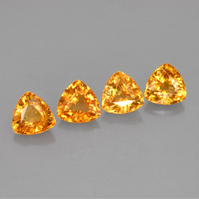  ct natürliche orangefarbener Saphir-Edelsteine, Trillion, VVS-VS