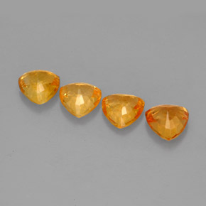  ct natürliche orangefarbener Saphir-Edelsteine, Trillion, VVS-VS