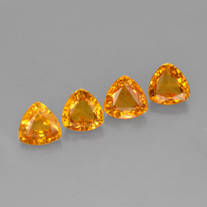 ct natürliche orangefarbener Saphir-Edelsteine, Trillion, VVS-VS