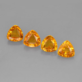  ct natürliche orangefarbener Saphir-Edelsteine, Trillion, VVS-VS