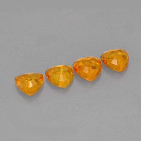 ct natürliche orangefarbener Saphir-Edelsteine, Trillion, VVS-VS
