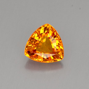 0,78 ctw natürlicher orangefarbener Saphir, Trillion, VS