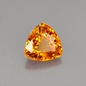 0,78 ctw natürlicher orangefarbener Saphir, Trillion, VS