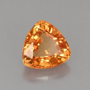0,93 ctw natürlicher orangefarbener Saphir, Trillion, VVS-VS