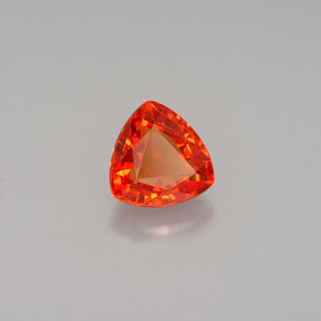 0,80 ctw natürlicher orangefarbener Saphir, Trillion, VVS-VS