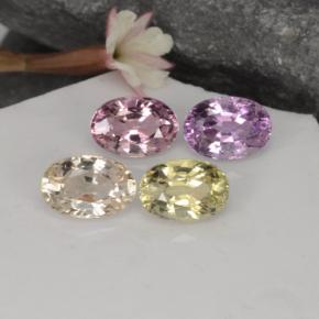 2,75 ct natürliche mehrfarbiger Saphir-Edelsteine, Oval Schliff, VVS-VS