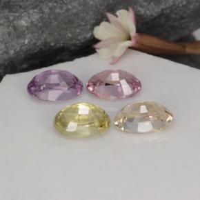 2,75 ct natürliche mehrfarbiger Saphir-Edelsteine, Oval Schliff, VVS-VS