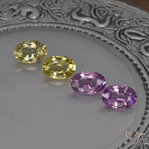 2,15 ct natürliche mehrfarbiger Saphir-Edelsteine, Oval Schliff, VVS-VS