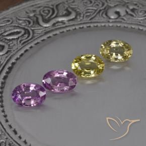 2,15 ct natürliche mehrfarbiger Saphir-Edelsteine, Oval Schliff, VVS-VS