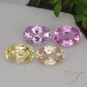 2,84 ct natürliche mehrfarbiger Saphir-Edelsteine, Oval Schliff, VVS-VS