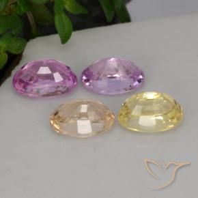 2,84 ct natürliche mehrfarbiger Saphir-Edelsteine, Oval Schliff, VVS-VS
