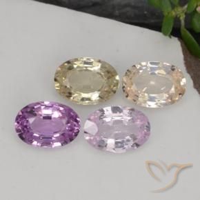 2,17 ct natürliche mehrfarbiger Saphir-Edelsteine, Oval Schliff, VVS-VS