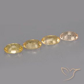 2,12 ct natürliche mehrfarbiger Saphir-Edelsteine, Oval Schliff, VVS-VS