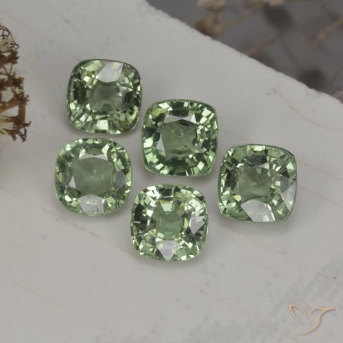 2,63 ct natürliche grüner Saphir-Edelsteine, Kissenschliff, VVS-VS