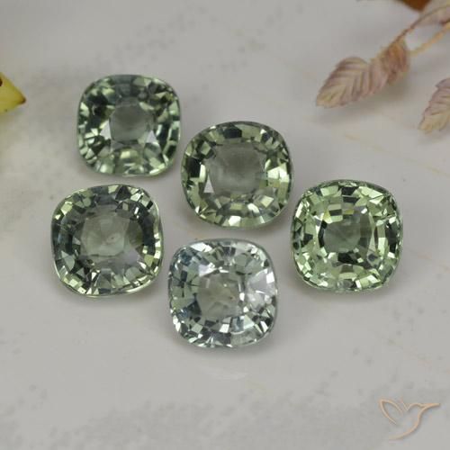 2,74 ct natürliche grüner Saphir-Edelsteine, Kissenschliff, VVS-VS