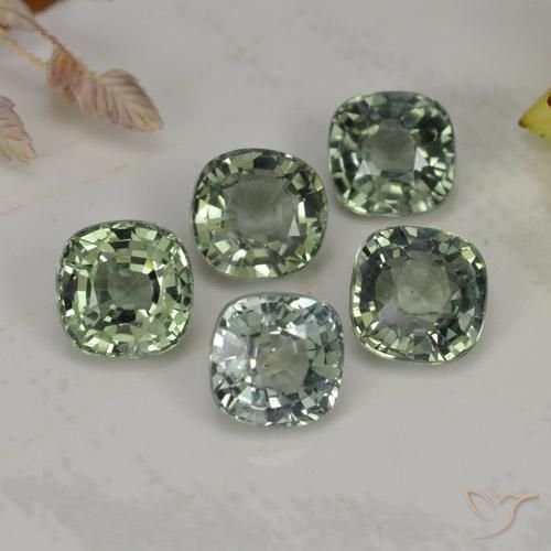 2,74 ct natürliche grüner Saphir-Edelsteine, Kissenschliff, VVS-VS