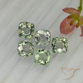 2,66 ct natürliche grüner Saphir-Edelsteine, Kissenschliff, VVS-VS