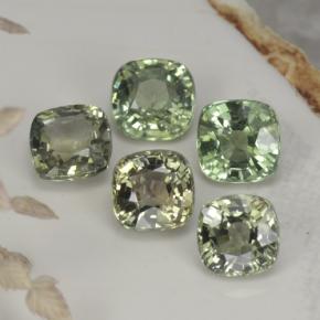 2,68 ct natürliche grüner Saphir-Edelsteine, Kissenschliff, VVS-VS