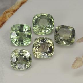2,68 ct natürliche grüner Saphir-Edelsteine, Kissenschliff, VVS-VS