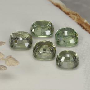 2,68 ct natürliche grüner Saphir-Edelsteine, Kissenschliff, VVS-VS