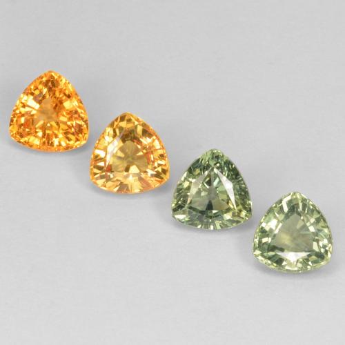 3,60 ct natürliche mehrfarbiger Saphir-Edelsteine, Trillion, VVS-VS