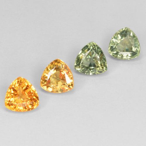 3,60 ct natürliche mehrfarbiger Saphir-Edelsteine, Trillion, VVS-VS