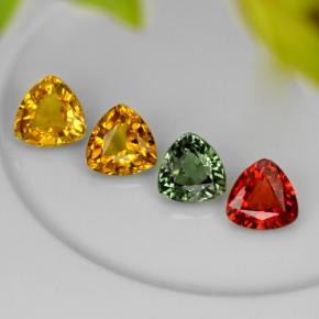 3,17 ct natürliche mehrfarbiger Saphir-Edelsteine, Trillion, VVS-VS