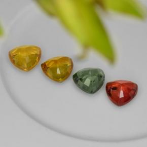 3,17 ct natürliche mehrfarbiger Saphir-Edelsteine, Trillion, VVS-VS