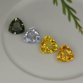 3,18 ct natürliche mehrfarbiger Saphir-Edelsteine, Trillion, VVS-VS