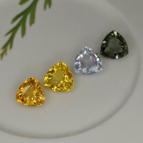 3,18 ct natürliche mehrfarbiger Saphir-Edelsteine, Trillion, VVS-VS